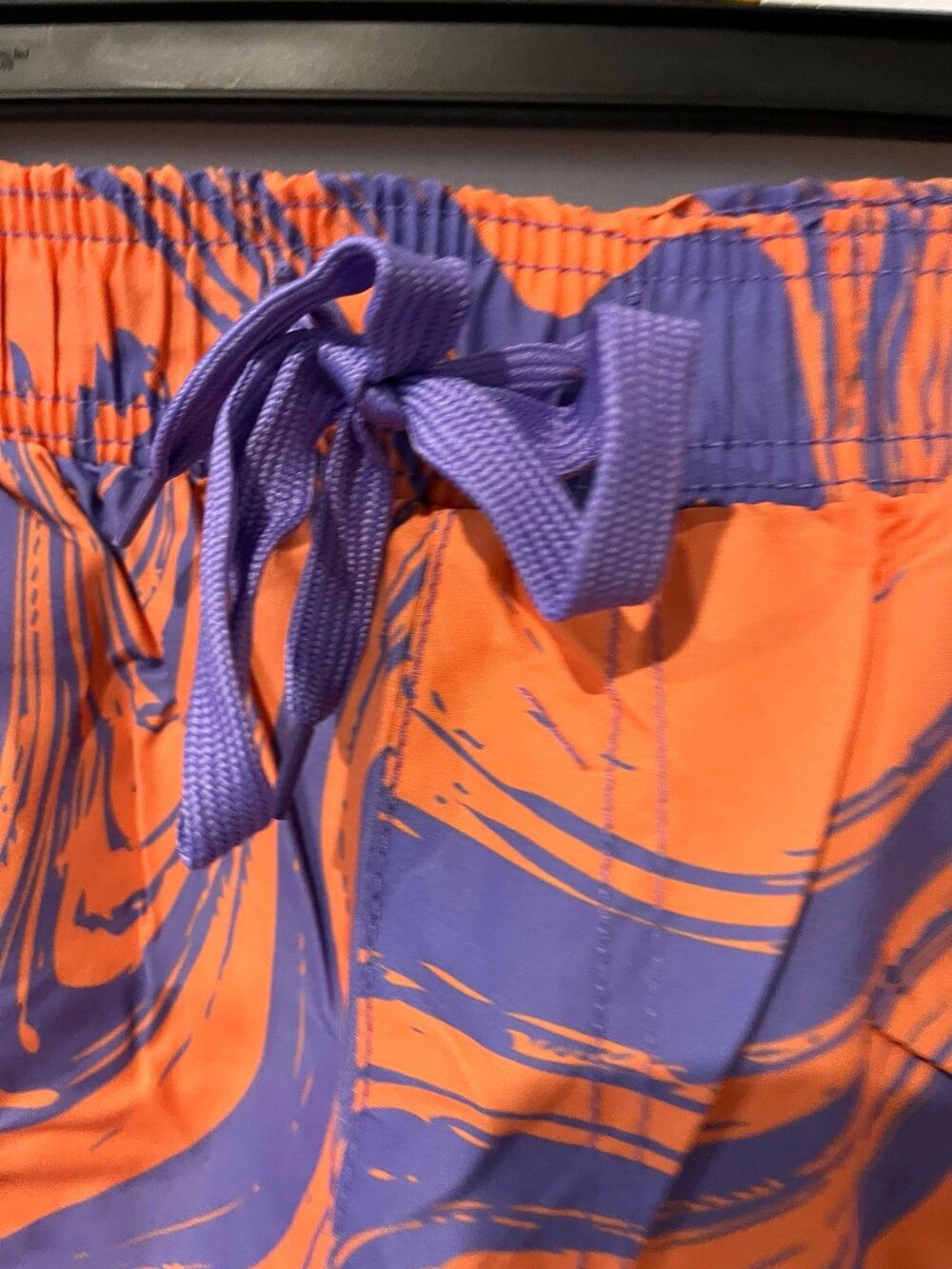 MTV Music Television Swim Trunks Orange Purple Size L NWT - Picture 3 of 6